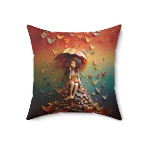 Fairy Art - Spun Polyester Square Pillow