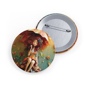 Round Fairy Buttons Pins